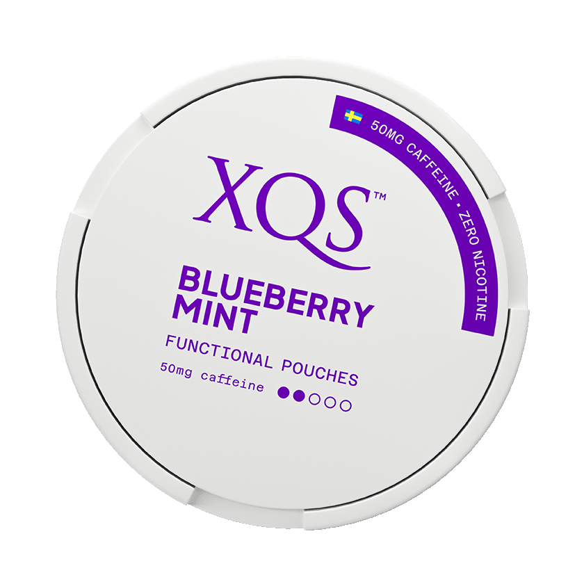 XQS Blueberry Mint, nikotinfritt koffeinsnus